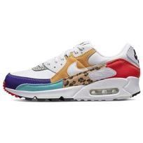 Nike Air Max 90 Safari Mix Moteriški sportbačiai Balti Šviesiai kario spalvos Habanero raudoni DH5075-100 37.5