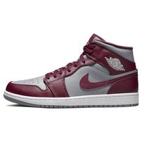 Air Jordan 1 Mid Cherrywood Red Men Sneakers Cement-Grey White DQ8426-615 44 gray