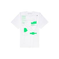 Off-White SS20 Striped Arrow Print Oversized T-Shirt Men Tops White OMAA038R201850060145 M
