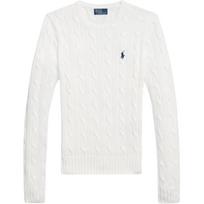 Polo Ralph Lauren Logo Crew Neck Long Sleeve Knit Sweater Women sweater White 211971869-007 XL white