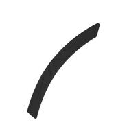 2 Pack Black Car Fender Flare Wheel Eyebrow Protection Bumper Guard Strips Trim