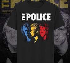 Retas „The Police“ grupės narys Trumpomis rankovėmis Juodas Visų dydžių Unisex    21D502 Unisex marškinėliai XL