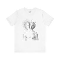 Unity of Opposites Vintage Art Tshirt Alchemical Rebis Occult Art Shirt Hermetic Magic Tee Alchemy Jersey Short Sleeve Tee S white