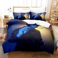 3D Print The Weeknd Bedding Set Boys Girls Twin Queen King Size Duvet Cover Pillowcase Bed boys Adult Home Textileextile 135x200cm beige