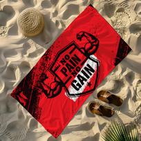 No Pain No Gain Towel Yoga Gym Yoga Gym Lightweight Portable for Swimming Beach Travel Sports Accessories Sandproof STJ40x70CM