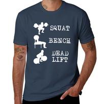 Squat Bench Deadlift Power Lifting powerlifting TShirt Street Style Casual Tee Shirt S black