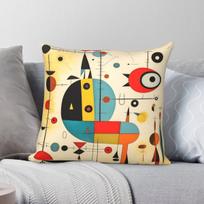 Joan Miro Susurros Del Cielo Square Pillowcase Polyester Linen Velvet Printed Zip Decorative Sofa Seater Cushion Cover 30X30CM