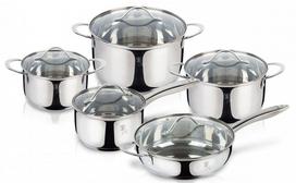 Prekė su pažeista pakuote. Puodų ir keptuvių rinkinys Berlinger Haus Silver Jewellery BH-6660