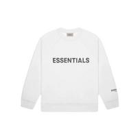 Fear of God Essentials SS20 Fleece-Lined Long Sleeve Print Hoodie Unisex Outerwear White FOG-SS20-103 M