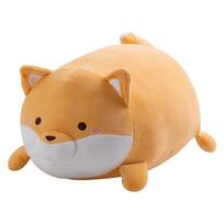 New Shiba Inu Pig Round Doll Long Cute Pet Pillow Cartoon Cute Birthday Gift 45cm brown
