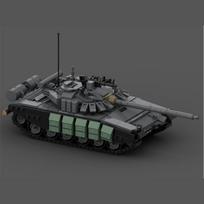 MOC building block military tank model suitable for small particle assembled building block children's toys Electronic drawings black