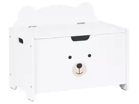 Žaislų dėžė MIMILI 48 cm balta su suoliuku