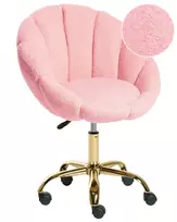 Besisukanti kėdė ANNABELLE, boucle, rožinė