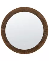 Vonios veidrodis su LED apšvietimu BESBE 80 cm 80 cm ruda