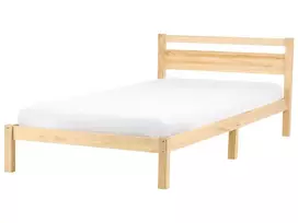 Lova MERCURER iš pušies medienos 120 x 200 cm šviesiai ruda