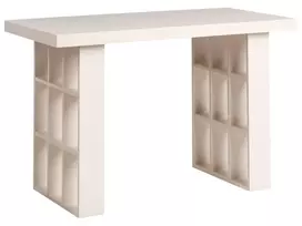 Rašomasis stalas ELURA šviesiai smėlio spalvos 120 cm 60 cm su lentynomis