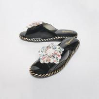 Glossy Flower Comfortable Indoor Slippers Living Room Slippers pink