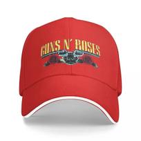 Guns N Roses Heavy Metal Baseball Cap Punk Rock y2k Funny Unisex-Teens Trucker Hat Dropshipping Running Hippie Snapback Cap Gift One Size red