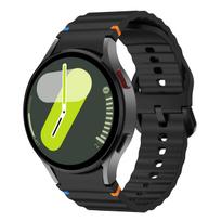 Originalus silikoninis dirželis Samsung Watch 7 6 5 pro 44mm 40mm 45mm FE Sportinis apyrankė Galaxy Watch 6Classic 43mm 47mm Laikrodžiui Galaxy Watch 7 40 44 juoda