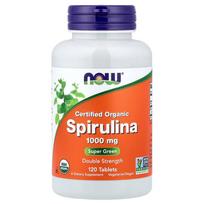 Now Foods Certified Spirulina Double Strength 1000mg 120 Tablets 120 pcs - 1 ea