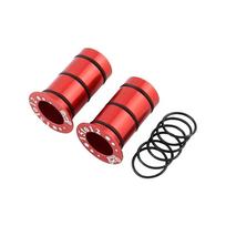 2Pcs 15mm To 12mm Bike Hub Thru Axle Adapter with Spare Sealing Ring Aluminum Alloy Thru Axle Side Cover Adapter Colorful Stable juoda