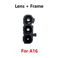Back Camera Glass For Samsung Galaxy A16 Rear Back Camera Glass Lens with Frame A16 black