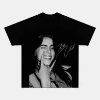 New 2026 Single Billie Eilish WILDFOWER Song Printed Cotton Tshirt Summer Unisexs and WoUnisexs Clothing Fashion Casual Tshirt M gray