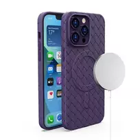 Hurtel MagSafe Woven Apple iPhone 15 Pro Max - dėklas telefonui violetinės spalvos