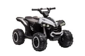 Vaikiškas elektrinis keturratis Lean Toys Quad HL568, balta sp./juoda sp.