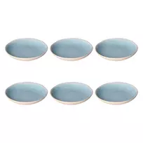 Sriubos lėkštės Rose&Tulipani Concerto Fuse Azzurro 6 vnt., 21 cm skersmens