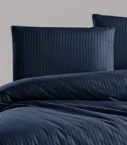 Čiužinys Riposo Premium satino pagalvės užvalkalas Stripe Navy 40x60 cm