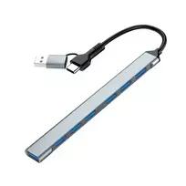 GEMBIRD 7 prievadų USB 3.2 (1 kartos) C tipo šakotuvas, SI