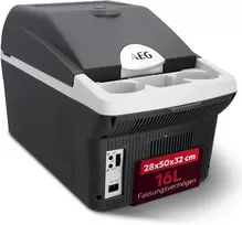 AEG automobilinis mini šaldytuvas termoelektrinė, 16 l, juoda/pilka, Board-Bar BK 16