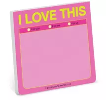 KNYGA Knock Knock I Love This Sticky Note (Pastel)