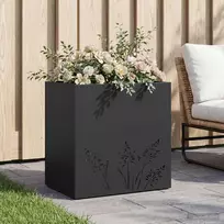 Sodo vazonas Juoda 50 x 30 x 49 cm Šaltai valcuotas plienas