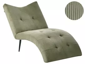 Šezlongas QUILLY velvetinis žalias