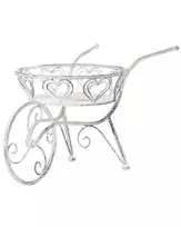 Gėlių stovas VETCH 58 cm balta spalva metalas