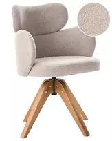 Valgomojo kėdė MARCY Boucle Smėlio spalvos, sukama