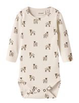 Lil'Atelier - Nbmgavo Eko Ls Slim Body Lil - Marškinėliai ilgomis rankovėmis - Kreminė spalva