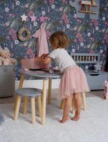 JaBaDaBaDo - Table & 2 Stools Grey - Vaikų miegamojo komplektai - Pilka