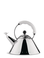 Alessi - Kettle In 18/10, Mirror-Polished And A Bird-Shaped Whistle In Pa, White Induction - Virdulys - Balta