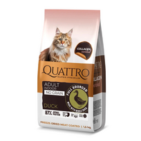 QUATTRO visavertis sausas pašaras suaugusioms naminėms katėms su antiena (nuo 1 metų amžiaus, begrūdis) - 7 kg