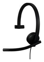 Logitech H570e Mono MS Teams Wired Headset USB-A, Black | 981-001426