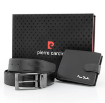 DOVANŲ RINKINYS VYRUI - PINIGINĖ IR DIRŽAS PIERRE CARDIN ZG-200