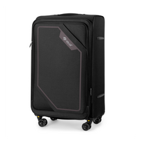 Vidutinis lagaminas M 23  Solier SOFTFLEX  STL2240 - juodas ir rudas