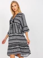 Suknelė-D73771M30214A1EN-juoda ir balta