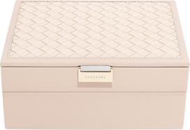 Stackers Papuošalų dėžutė Stackers Classic Woven dviguba, šviesiai rožinė