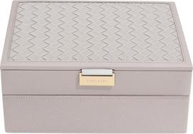 Stackers Papuošalų dėžutė Stackers Classic Woven dviguba, pilkai ruda