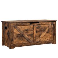 Sėdima daiktadėžė su dangčiu BEGRYF 100x40x46 cm, kaimiška ruda, talpus suoliukas, 100x40x46 cm