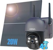 Xega 4G LTE lauko kamera, SIM kortelė, 20W saulės baterija, 20000 mAh akumuliatorius (XG-01-EU4G)